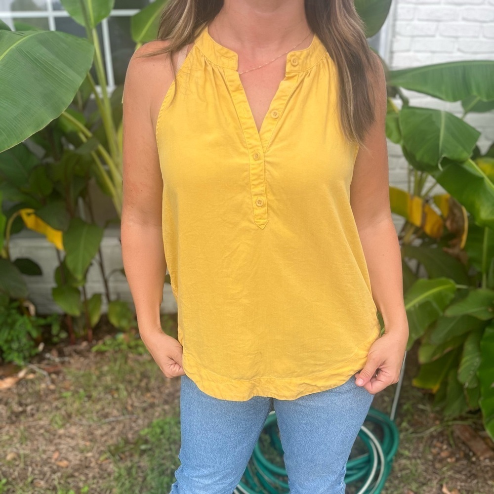 ANTHROPOLOGIE Yellow Tank Top
